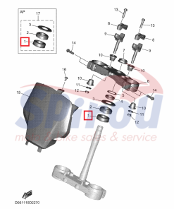 93332-00081 Ρουλεμάν Τιμονιού Κάτω WR450F-YZ125/250
