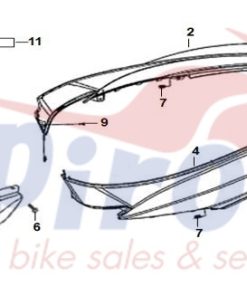83520-APA-000-WA Καπάκι Πλαισίου Δεξιό Άσπρο SR125 E5