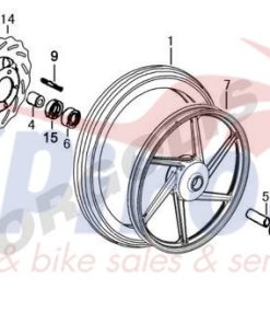 VHC997-183001-0250 Ατέρμονας Κοντέρ Δισκόφρενο Μαύρος Dy-Sprinter50/125 E4-E5