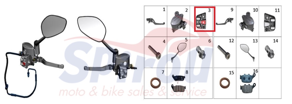 1186200-012000 Διακόπτης Τιμονιού Δεξιός M125/310 E5