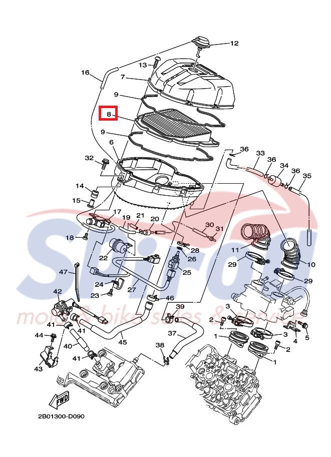 5PS-14451-00 Φίλτρο Αέρος TDM900