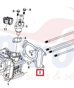 12191-MA2-000 Φλάντζα Βάσης Κυλίνδρου JetX125 E5-Jet14 125 E5