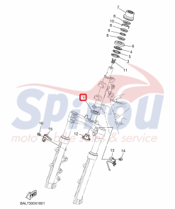 2TD-F3873-00 Ρουλεμάν Τιμονιού Κάτω Nmax125/155
