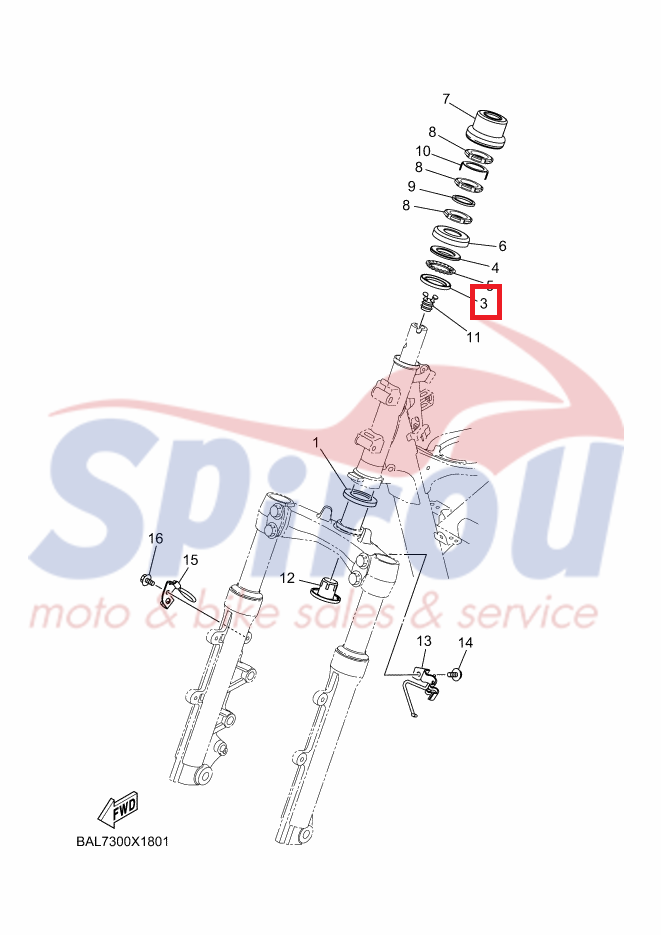 4RT-F3412-10 Ποτήρι Τιμονιού Nmax125/155