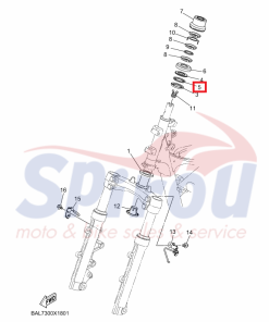 1P6-F341E-10 Ρουλεμάν Τιμονιού Άνω Nmax125/155