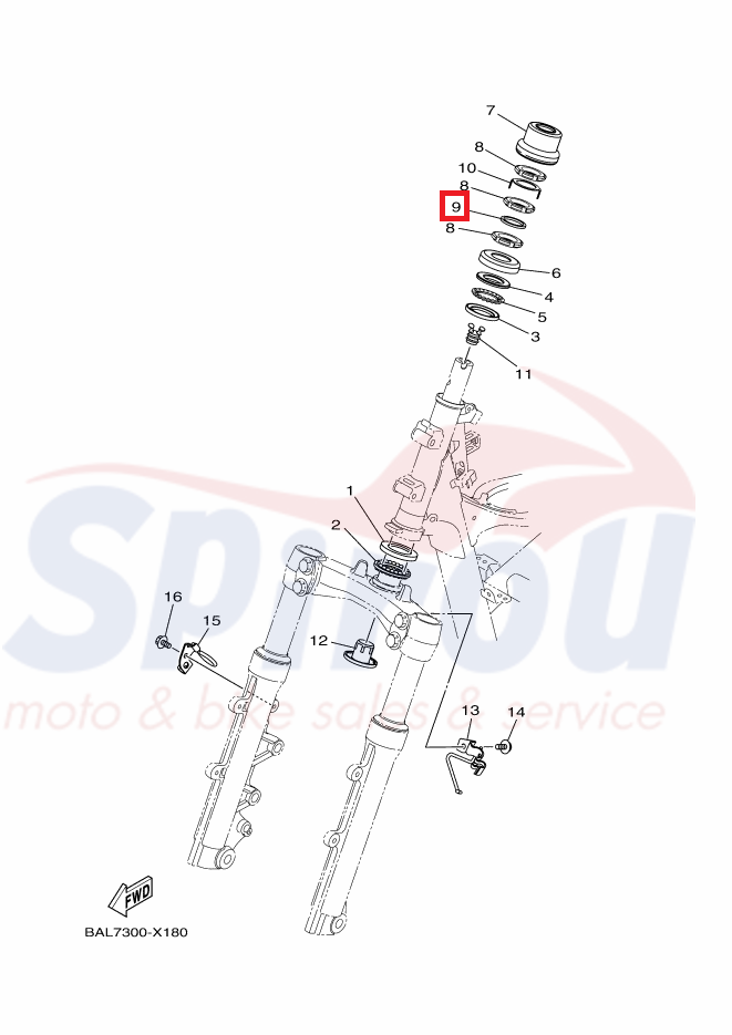 90202-26142 Ροδέλα Πιρουνιού Nmax125/155