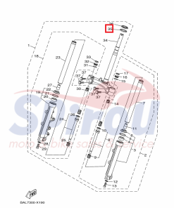 B63-F3462-00 Τσιμούχα Ρουλεμάν Τιμονιού Nmax125/155