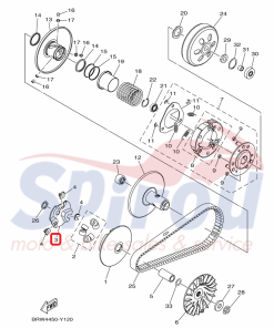 2DP-E7623-00	Καπάκι Βάσης Μπίλιας Nmax125/155